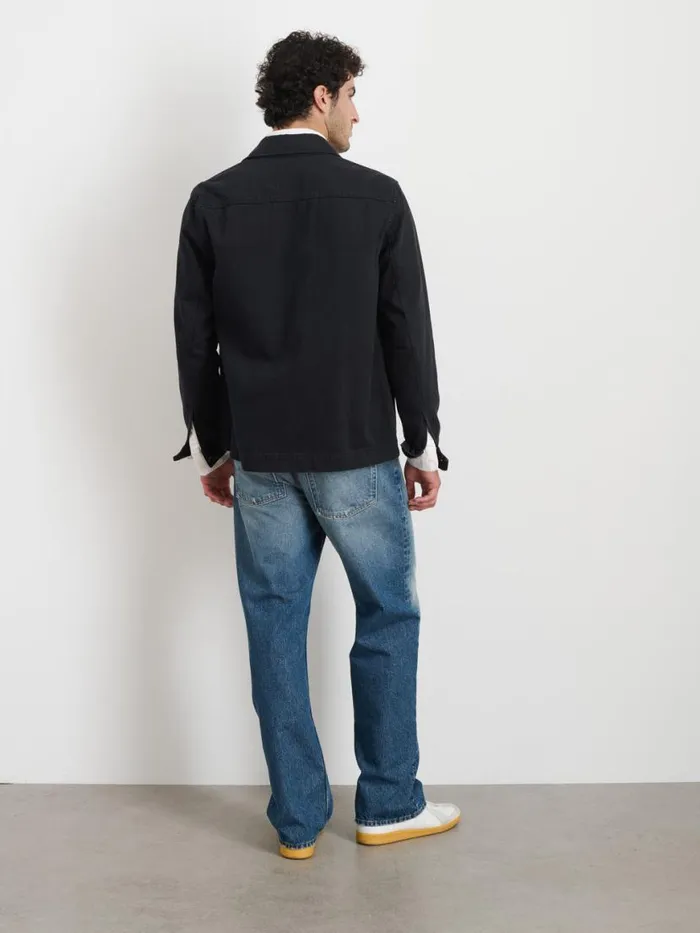 Alex Mill Garment Dyed Work Jacket In Recycled Denim Washed Black Men Jackets Coats