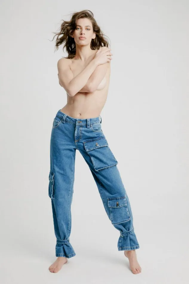 Bardot Straight Jean Women Denim Cargo Pant In Vintage Vintage