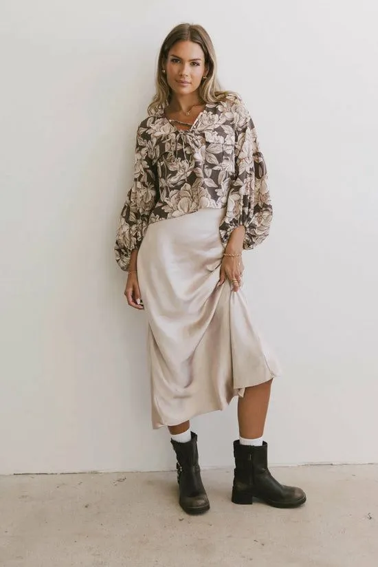 Bohme Isa Floral Blouse In Brown Brown Women Blouses