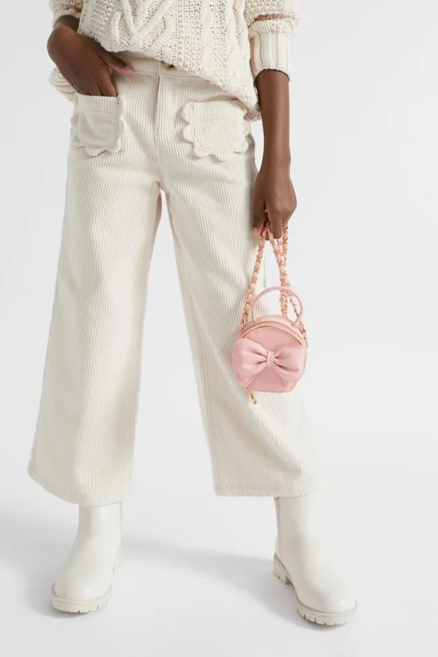 Child Bags Seed Heritage Mini Bow Cross Body Dusty Rose