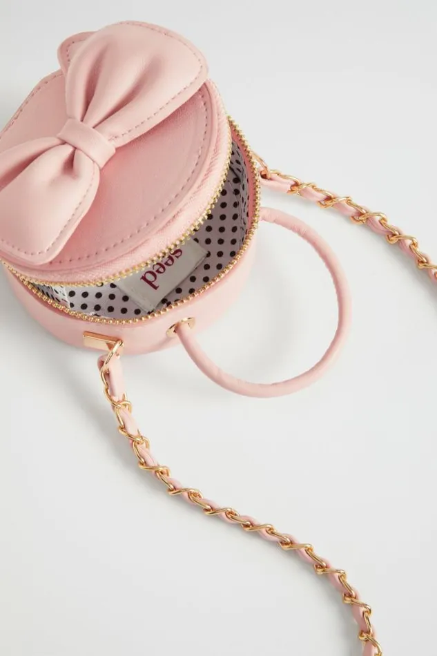 Child Bags Seed Heritage Mini Bow Cross Body Dusty Rose