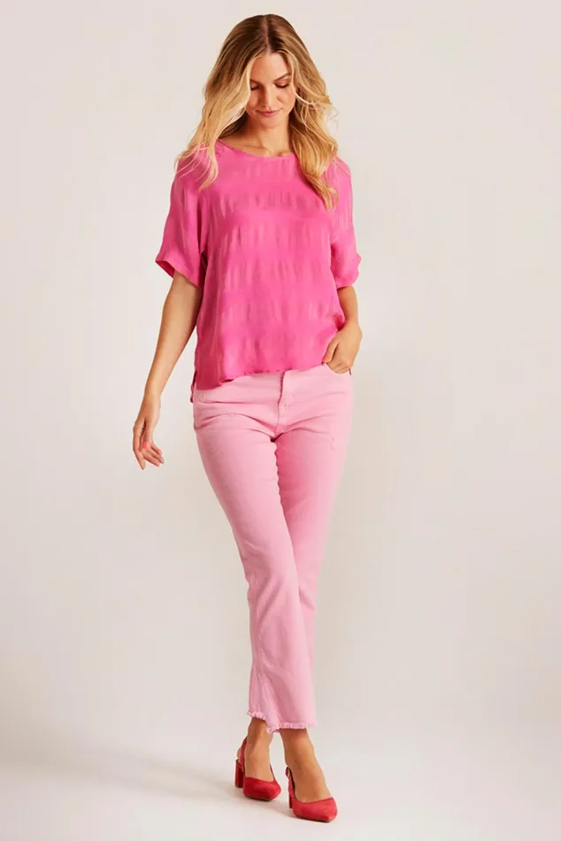 FILLA BLOUSE 14929 221 Pink 221 Women IN FRONT TOPS TSHIRTS