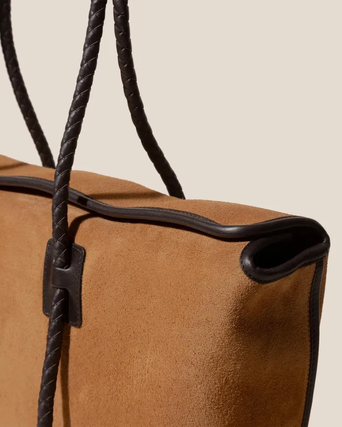 Hereu FORNA TOTE SUEDE 8211 Leather Framed Shoulder Bag WomenMen Tote Bags