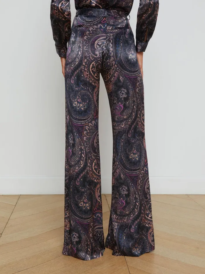 Pilar WideLeg Pant Plum Multi Boute Paisley Women L039Agence Pants Pilar WideLeg Pant Plum Multi Boute Paisley Women L039Agence Pants