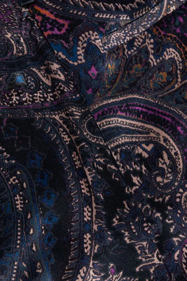 Pilar WideLeg Pant Plum Multi Boute Paisley Women L039Agence Pants Pilar WideLeg Pant Plum Multi Boute Paisley Women L039Agence Pants