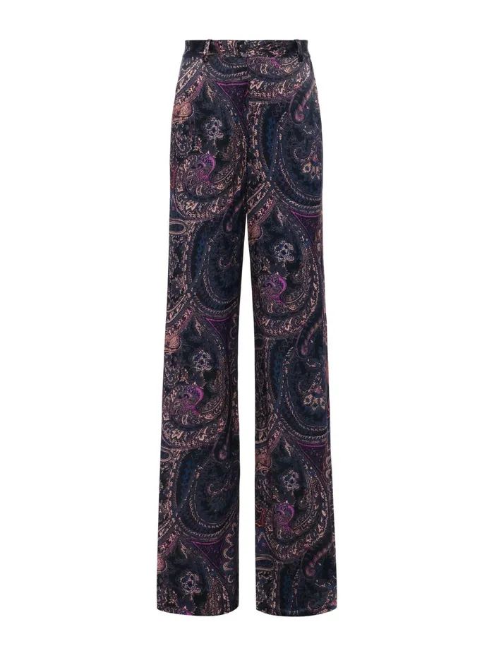 Pilar WideLeg Pant Plum Multi Boute Paisley Women L039Agence Pants Pilar WideLeg Pant Plum Multi Boute Paisley Women L039Agence Pants