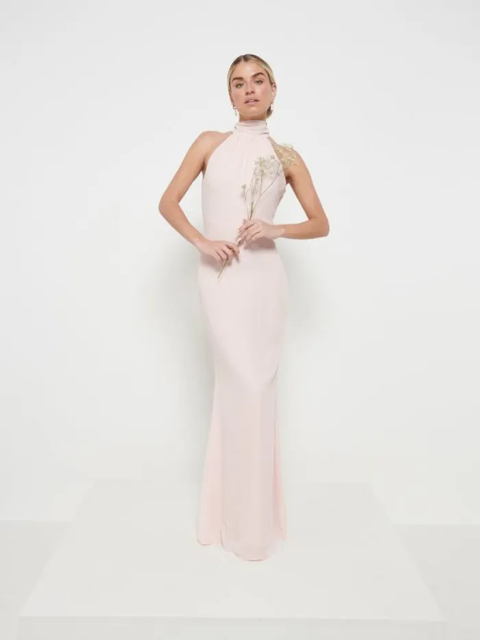Pretty Lavish Chiffon Bridesmaid Dresses Blush Odelle Chiffon Maxi Bridesmaid Dress Pretty Lavish Blush 8211 Women