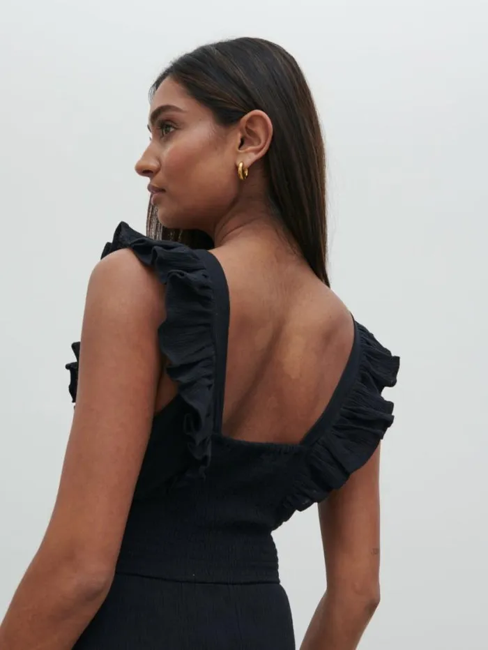 Pretty Lavish Dresses Opal Ruffle Midaxi Dress Black 8211 Women