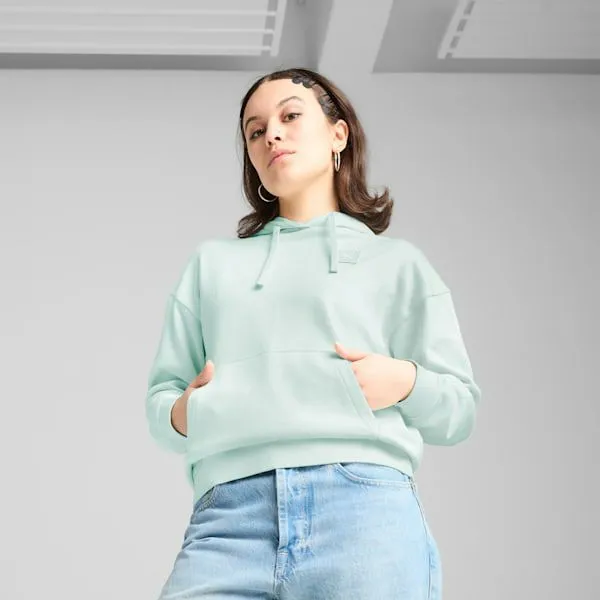 Puma Hoodies and Sweatshirts ESS ELEVATED Comfort Hoodie Peaceful Blue 8211 Women