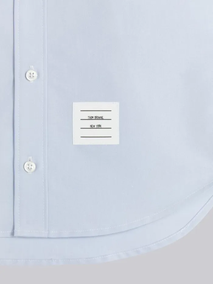 Satin Oxford 4bar Point Collar Shirt Light Blue GirlsBoys Thom Browne Dresses And Shirts