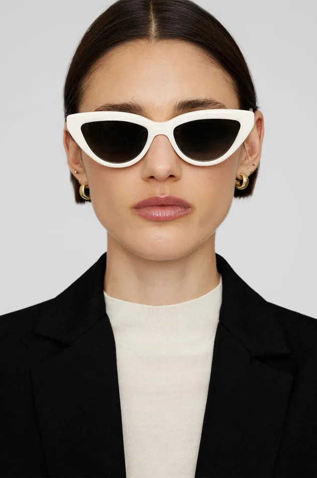 Sunglasses Women ANINE BING Sedona Sunglasses In Ivory ANINE BING