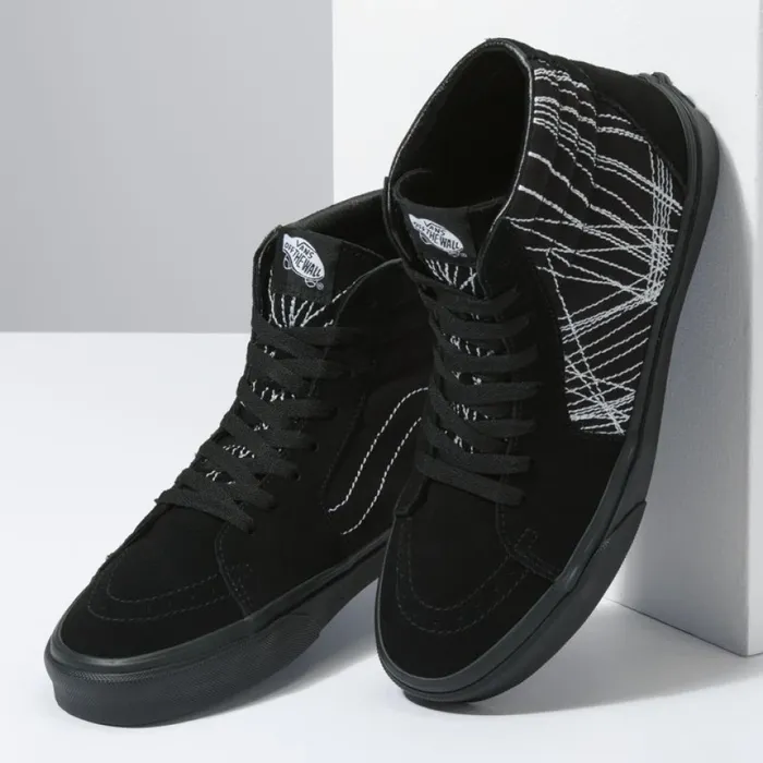 Vans Classics Shoes MenWomen Frenzy Sk8Hi BlackTrue White Vans Classics Shoes MenWomen Frenzy Sk8Hi BlackTrue White