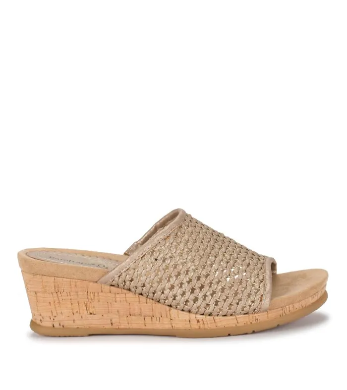 Women Baretraps Wedge Sandals Flossey Wedge Slide Sandal Soft Gold Women Baretraps Wedge Sandals Flossey Wedge Slide Sandal Soft Gold