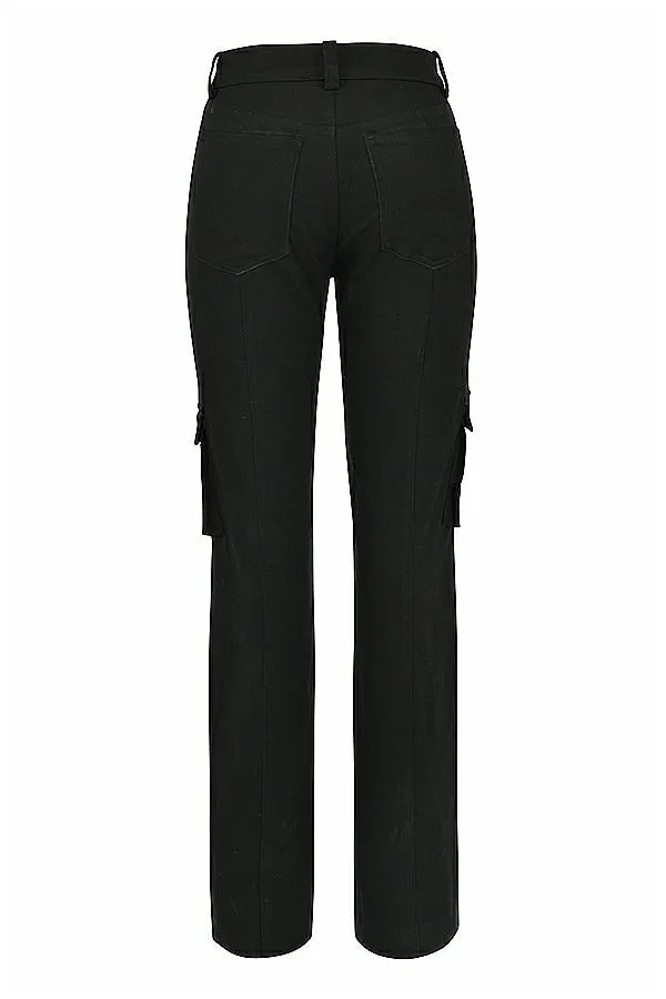 Women Breanna Black Lace Up Cargo Trousers House Of CB Bottoms Women Breanna Black Lace Up Cargo Trousers House Of CB Bottoms