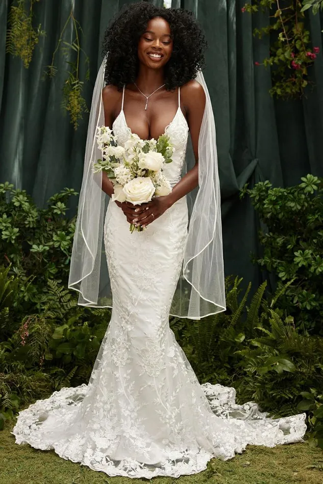 Women Simone White Soft Tulle Veil House Of CB Shop Bridal