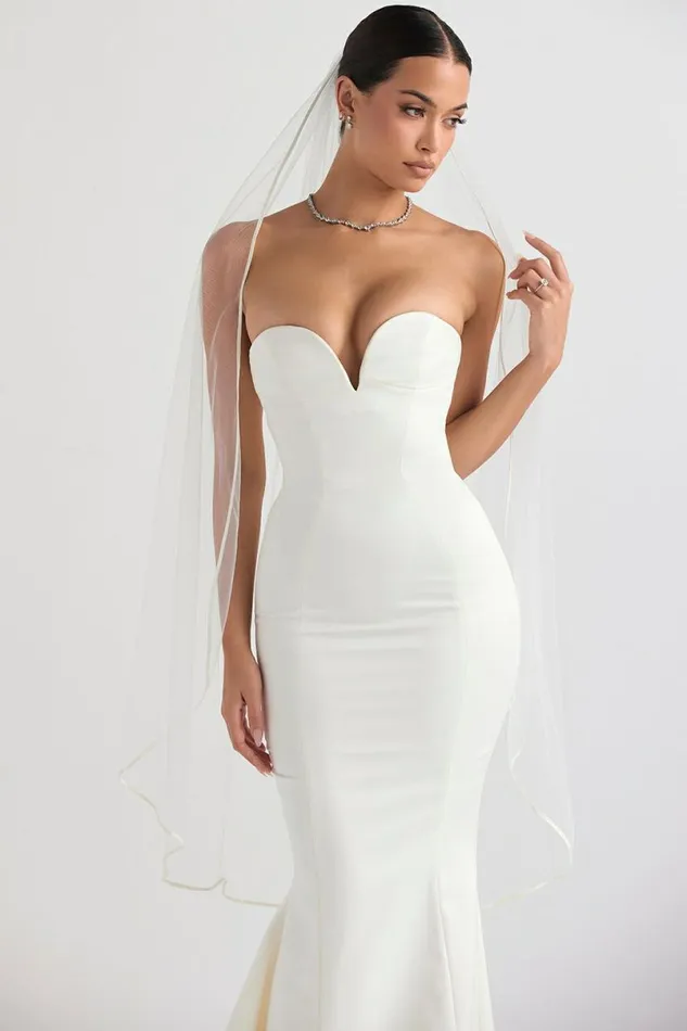 Women Simone White Soft Tulle Veil House Of CB Shop Bridal Women Simone White Soft Tulle Veil House Of CB Shop Bridal