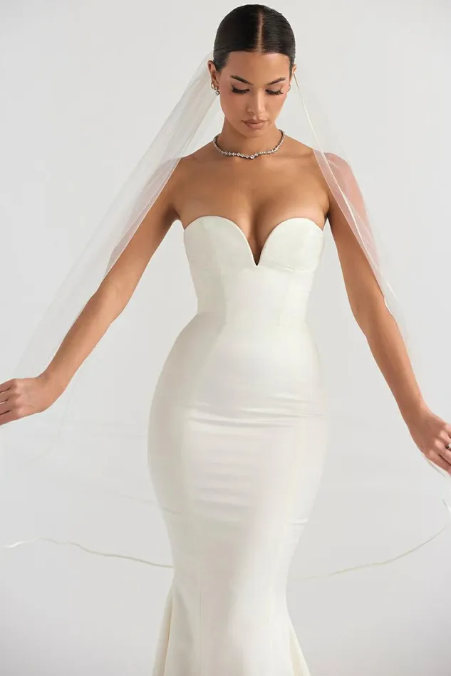 Women Simone White Soft Tulle Veil House Of CB Shop Bridal Women Simone White Soft Tulle Veil House Of CB Shop Bridal