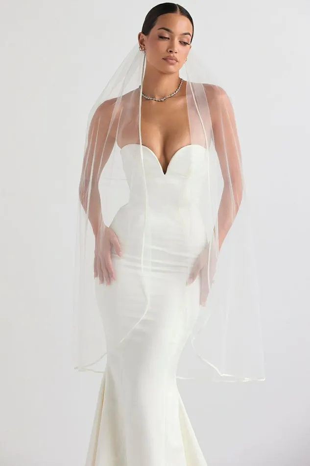Women Simone White Soft Tulle Veil House Of CB Shop Bridal Women Simone White Soft Tulle Veil House Of CB Shop Bridal