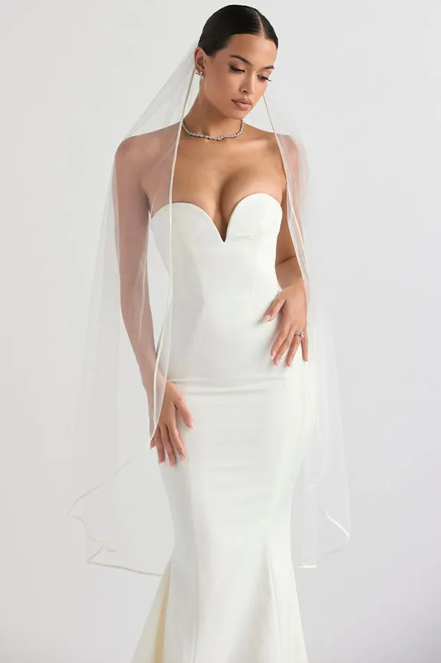 Women Simone White Soft Tulle Veil House Of CB Shop Bridal Women Simone White Soft Tulle Veil House Of CB Shop Bridal