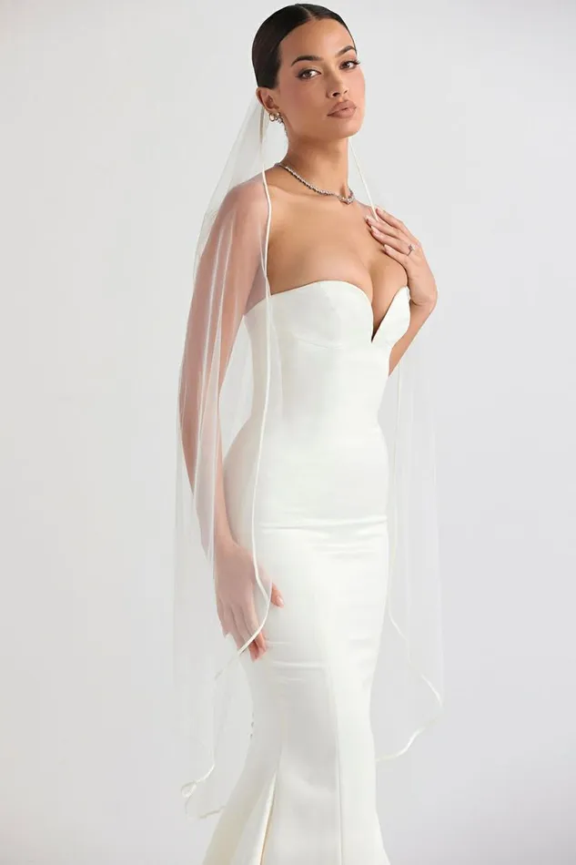 Women Simone White Soft Tulle Veil House Of CB Shop Bridal Women Simone White Soft Tulle Veil House Of CB Shop Bridal