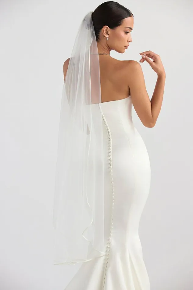 Women Simone White Soft Tulle Veil House Of CB Shop Bridal Women Simone White Soft Tulle Veil House Of CB Shop Bridal