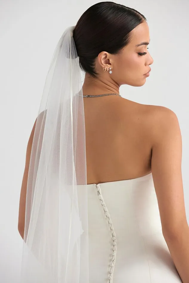 Women Simone White Soft Tulle Veil House Of CB Shop Bridal Women Simone White Soft Tulle Veil House Of CB Shop Bridal