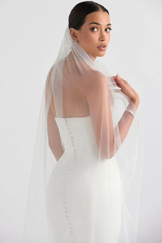 Women Simone White Soft Tulle Veil House Of CB Shop Bridal Women Simone White Soft Tulle Veil House Of CB Shop Bridal