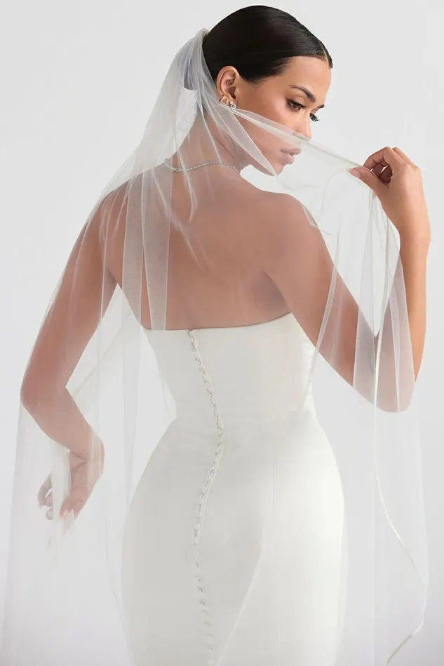 Women Simone White Soft Tulle Veil House Of CB Shop Bridal Women Simone White Soft Tulle Veil House Of CB Shop Bridal