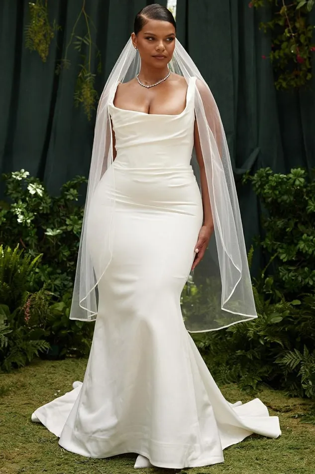 Women Simone White Soft Tulle Veil House Of CB Shop Bridal Women Simone White Soft Tulle Veil House Of CB Shop Bridal