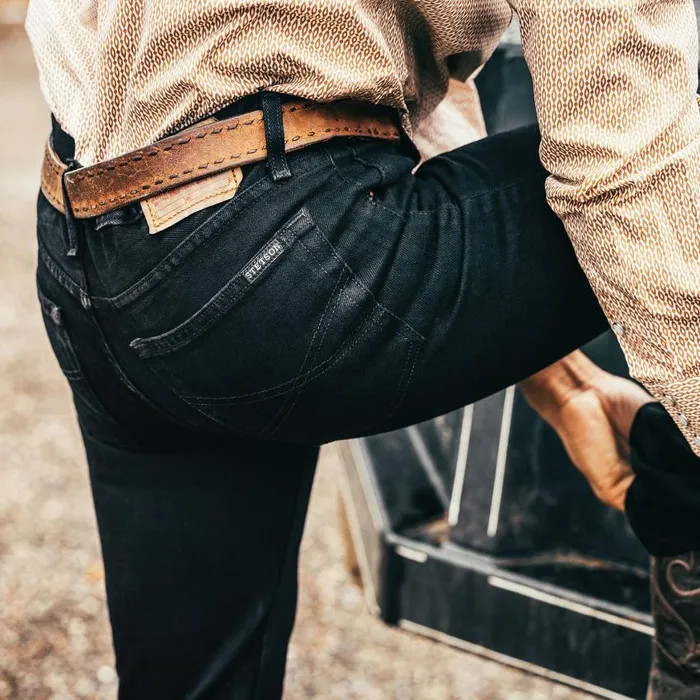 1120 Slim Fit Standard Straight Leg Jean Black Men Stetson Boot Cut