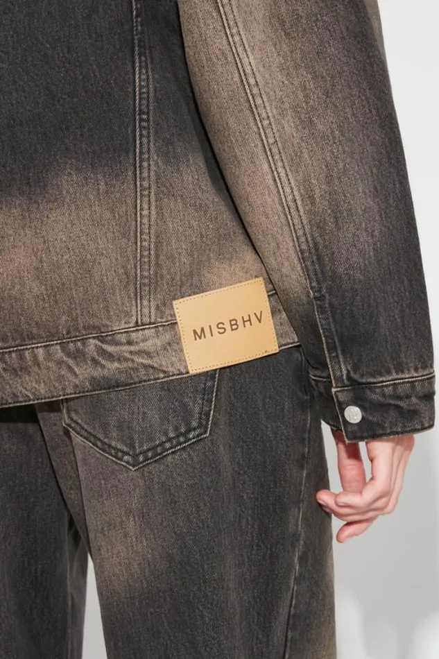 2000 Denim Trucker Jacket Blackbrown Women MISBHV Outerwear