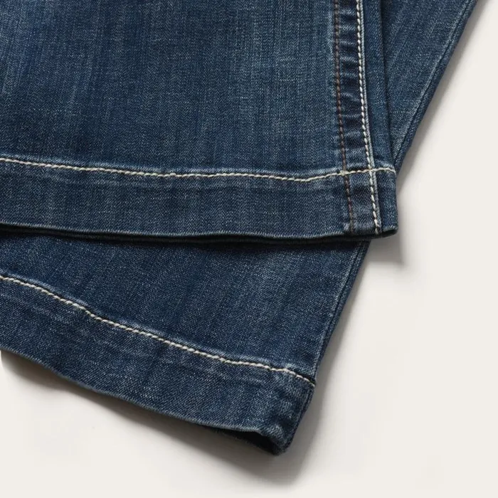 214 City Trouser Jeans With Chevron Back Pocket Blue Women Stetson Denim