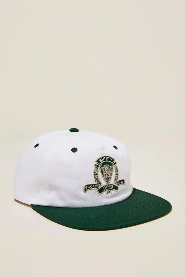 5 Panel Hat Whiteforest Greenshifty Boys Crest Men Cotton On Hats