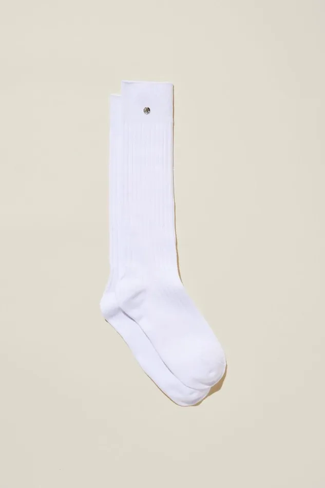 90S Sport Sock White Women Cotton On Socks
