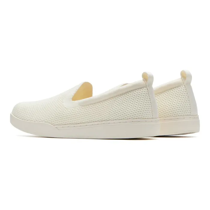 ABEO Encore Knit Slip On White Womens Abeo Sneakers