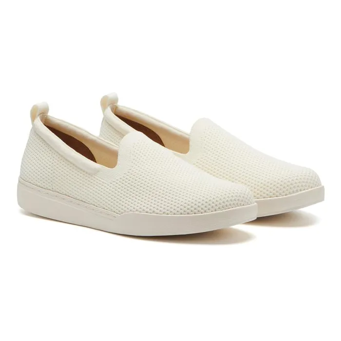 ABEO Encore Knit Slip On White Womens Abeo Sneakers