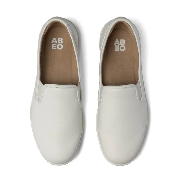 ABEO Encore Slip On Metatarsal White Womens Abeo Sneakers