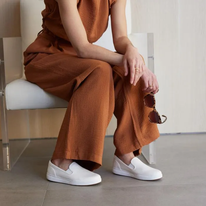 ABEO Encore Slip On White Womens Abeo Casual Shoes