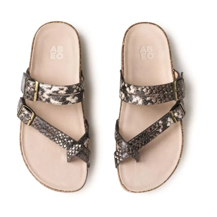ABEO Lanai Thong Sandal Metatarsal Animal Print Womens Abeo Sandals