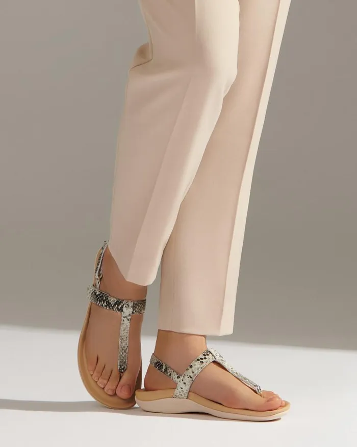 ABEO Oasis T Strap Metatarsal Animal Print Womens Abeo Sandals