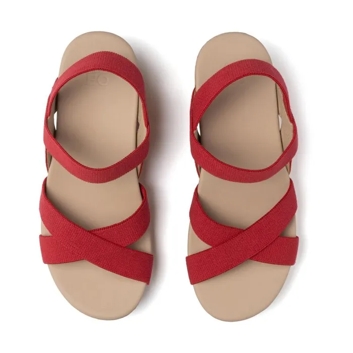 ABEO Riviera Stretch Red Womens Abeo Sandals