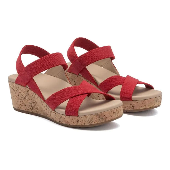 ABEO Riviera Stretch Red Womens Abeo Sandals