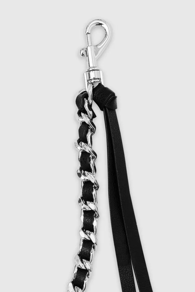 Accessories Holiday Gifts Rebecca Minkoff Leather Whip Chain Leash Black