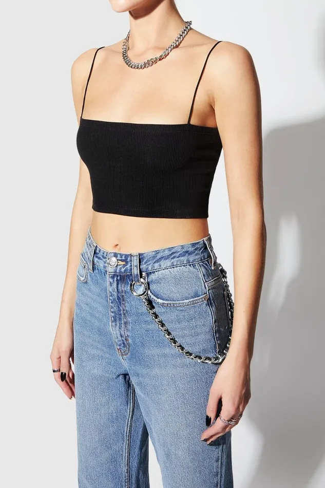 Accessories Holiday Gifts Rebecca Minkoff Leather Whip Chain Leash Black