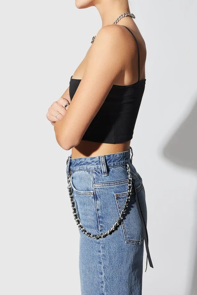 Accessories Holiday Gifts Rebecca Minkoff Leather Whip Chain Leash Black