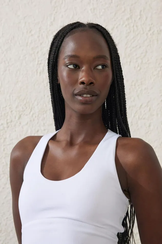 Active Core Racer Back Tank White Women Cotton On Tops