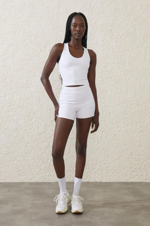 Active Core Racer Back Tank White Women Cotton On Tops
