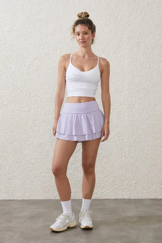 Active Woven Ruffle Hem Skirt Lilac Light Women Cotton On Skirts
