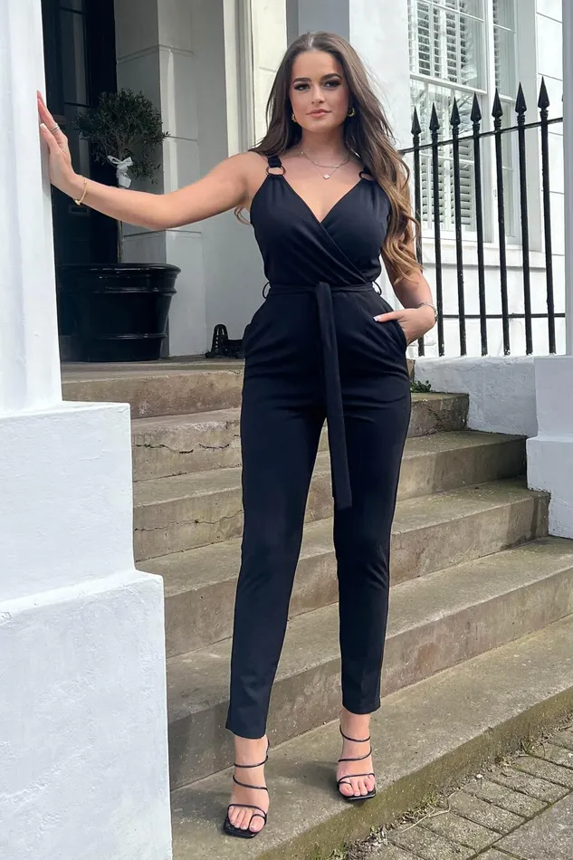 Alexa Ring Detail Wrap Neck Jumpsuit Women Girl In Mind Jumpsuits and Playsuits Alexa Ring Detail Wrap Neck Jumpsuit Women Girl In Mind Jumpsuits and Playsuits