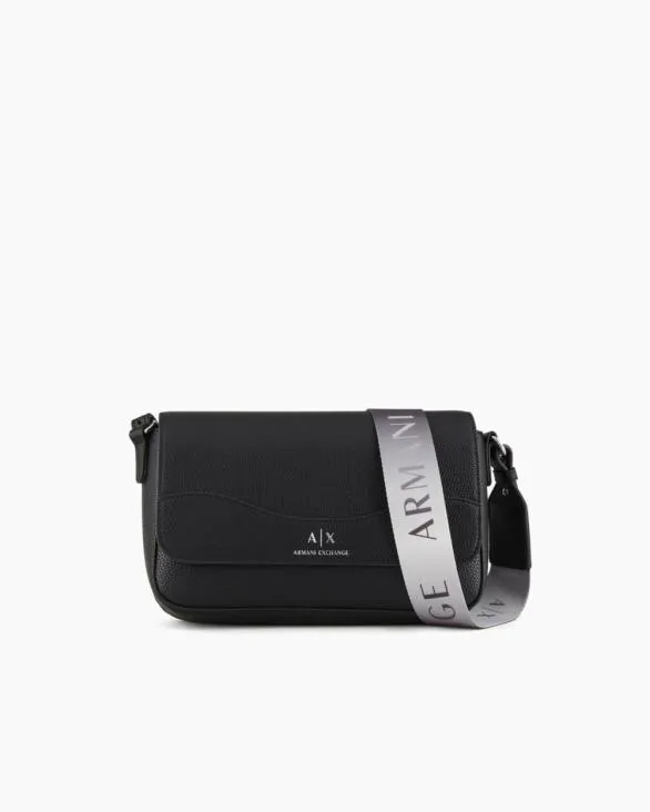 Allover Logo Shoulder Bag Black Women Armani Crossbody Bags